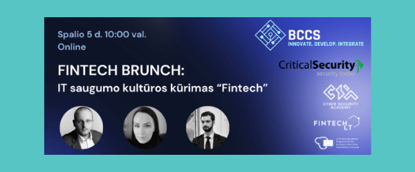 Read more about the article Kviečiame į seminarą: IT saugumo kultūros kūrimas „Fintech“